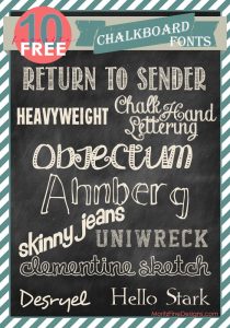 free FONT friday | chalkboard fonts