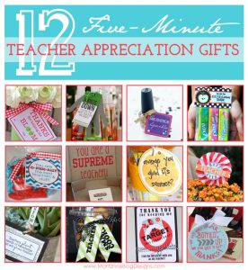 Quick Teacher Appreciation Gift Ideas | Free Printables