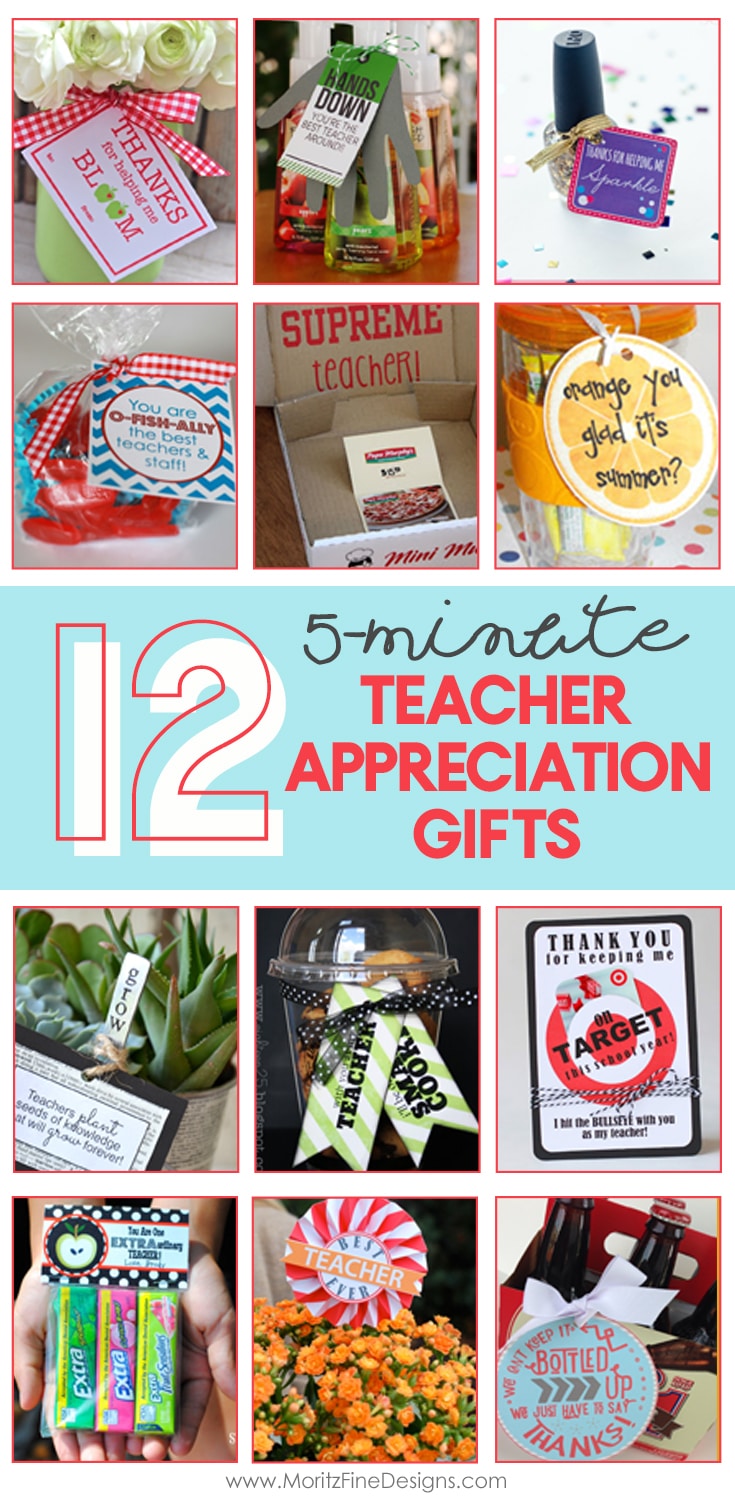 Quick Teacher Appreciation Gift Ideas | Free Printables