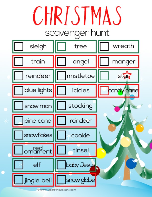 Scavenger Hunt Ideas For Christmas