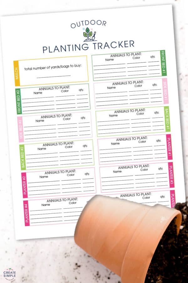 Outdoor Planting Tracker | Garden Organizer