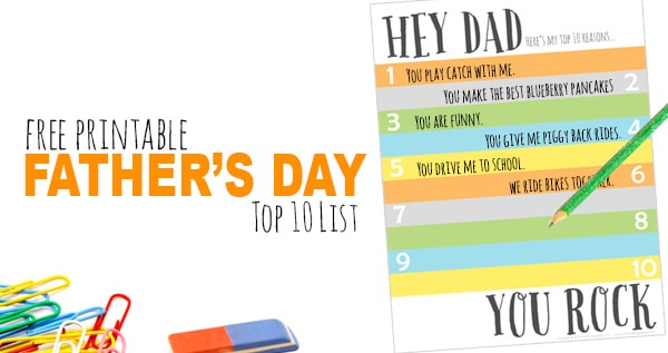 Top 10 Father's Day Printable | Free Printables Included