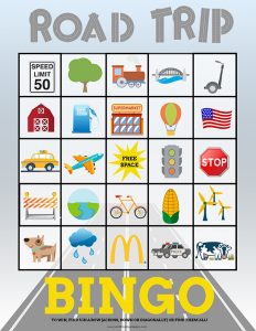 Travel Bingo Cards for Kids Perfect for Road Trips | Free Printable