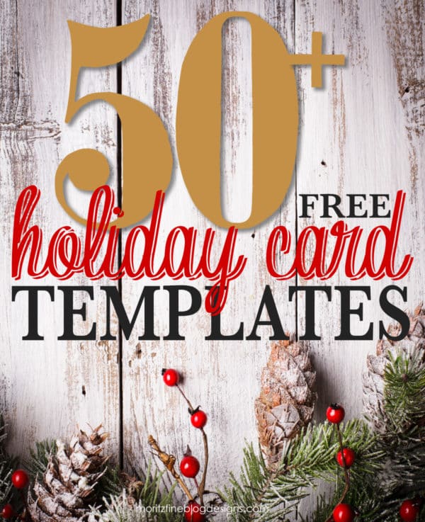 50 + Free Holiday Photo Card Templates