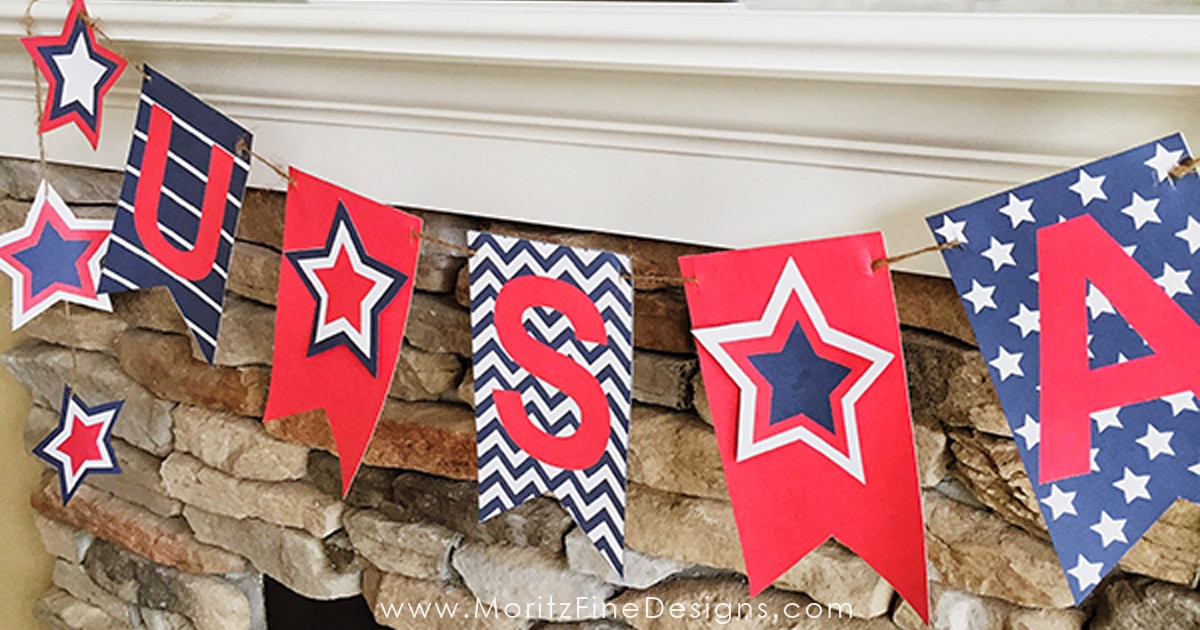 USA Printable Banner For 4th Of July | Free Printable