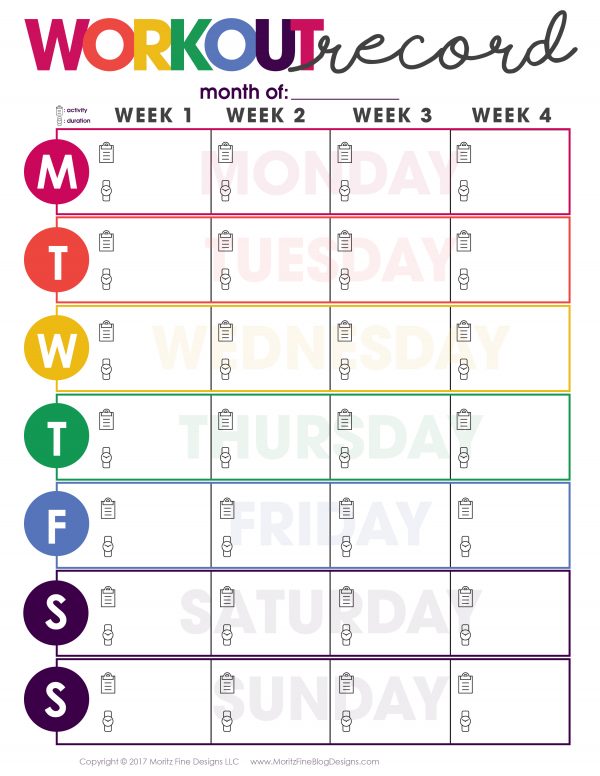 Fitness Tracker Printable Free FREE PRINTABLE TEMPLATES