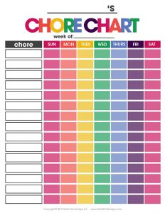 Chore Chart for Kids | Free Printable Chore Chart That Works!