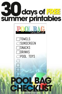 Pool Bag Checklist | Free Printable List of Pool Necessities