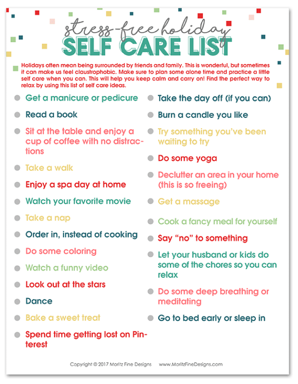 How to Have a Stress Free Holiday Season | Free Self Care Checklist