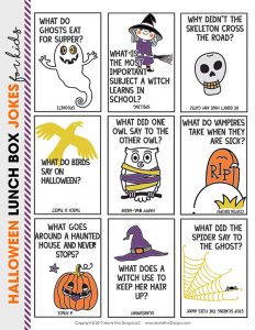 Halloween Lunch Box Jokes | Free Printable Jokes for Kids