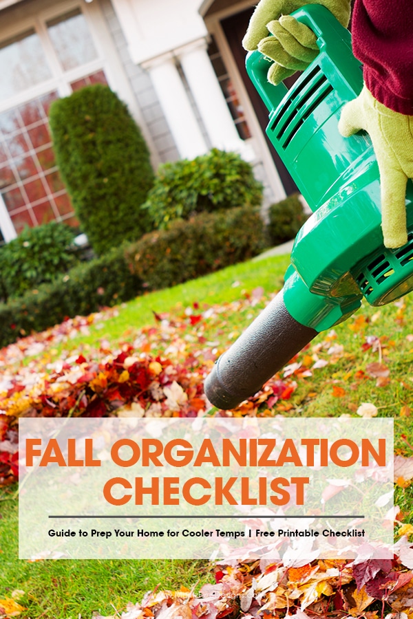 fall organization checklist free printable download