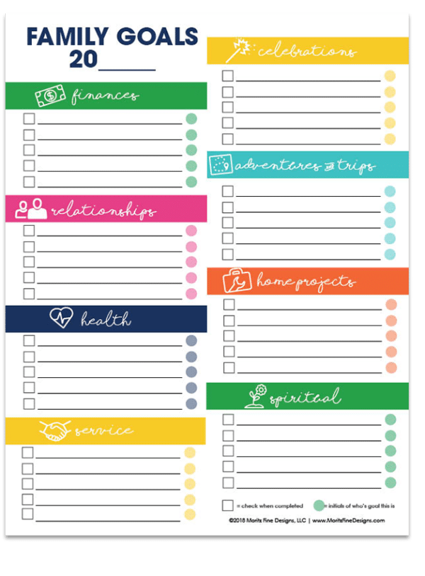 Family Goal Worksheet Free Printable Worksheet or Poster