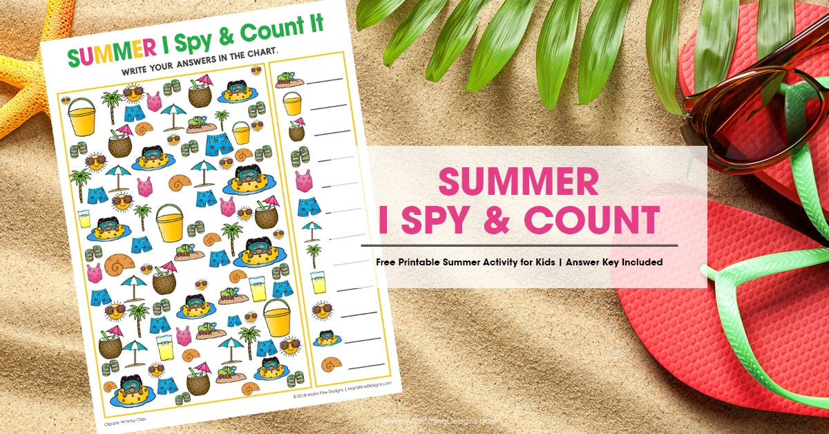 summer i spy activity for kids free printable i spy game count it