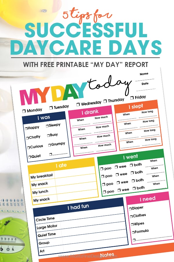 Free Daycare Printables PRINTABLE TEMPLATES