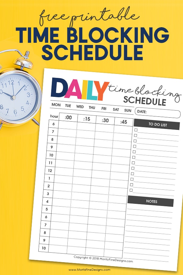 Time Blocking Free Printable Weekly Pinterest Free Printable Templates