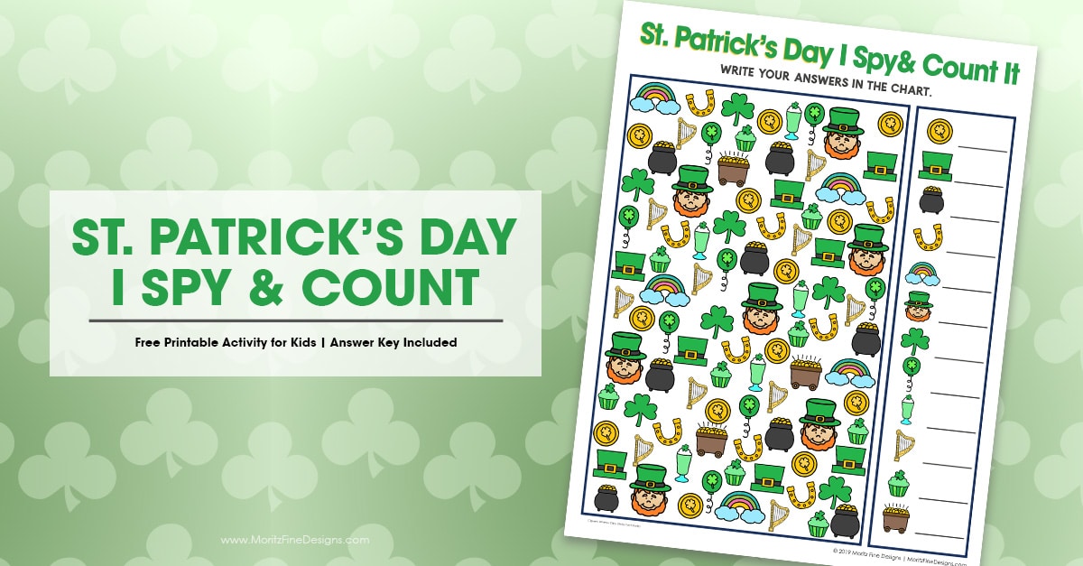 St. Patrick's Day I Spy & Count It for Kids | Free Printable Activity