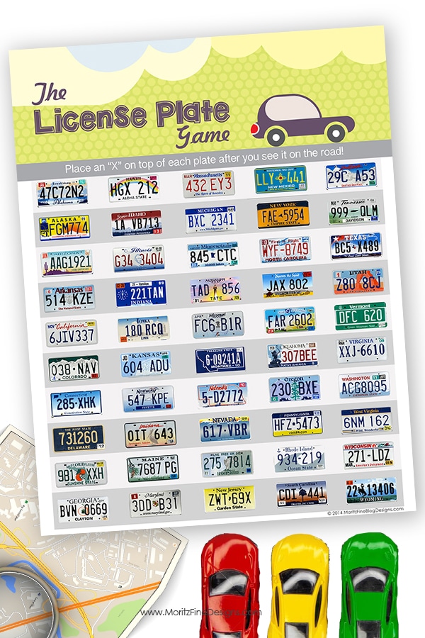 License Plate Game For Kids Free Printable Travel Game