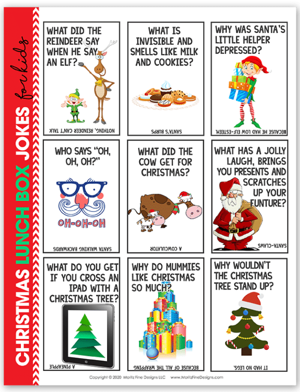 Christmas Lunchbox Jokes For Kids Free Printable