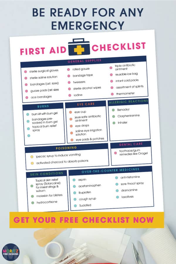 First Aid Kit Checklist for Your Home | Free Printable Download